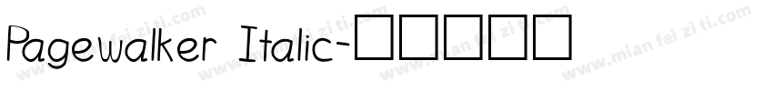Pagewalker Italic字体转换